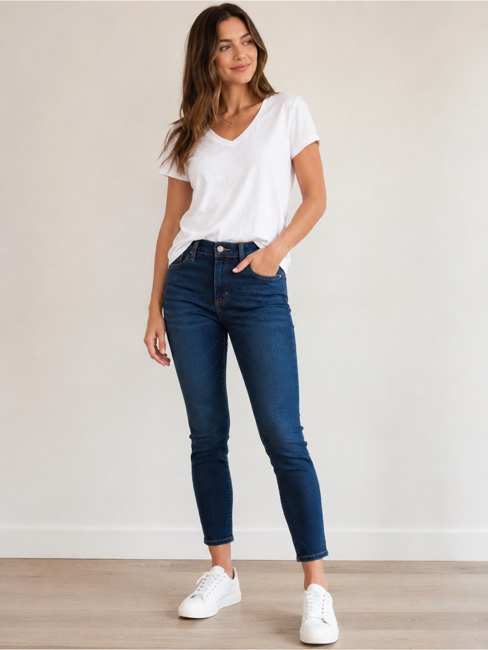 Joe’s Jeans The High Water Skinny Ankle Jeans Dark Wash Stretch W28 25” Inseam